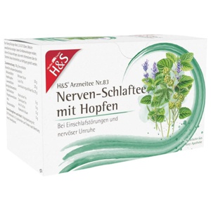 H&S Arzneitee Nerven- und Schlaftee mit Hopfen 20X1.5 g Filterbeutel Produktbild