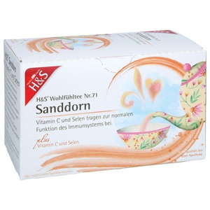 H&S Wohlfühltee Sanddorn mit Vitamin C + Selen 20X2.5 g Filterbeutel Produktbild