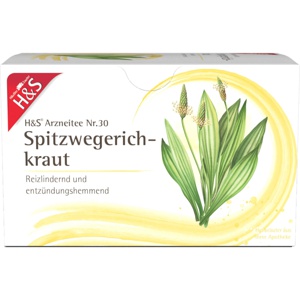 H&S Arzneitee Spitzwegerichkraut 20X1.5 g Filterbeutel Produktbild