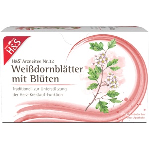 H&S Arzneitee Weißdornblätter mit Blüten 20X1.6 g Filterbeutel Produktbild