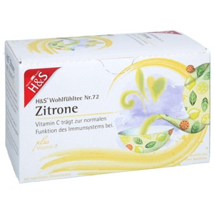 H&S Wohlfühltee Zitrone mit Vitamin C 20X2.5 g Filterbeutel Produktbild