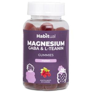 Habitual Magnesium Gaba & L-teanin Gummies Hallon 60 Gummies produkt bild