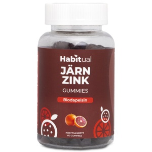 Habitual Zink + Jern Gummies Blodapelsin 60 Gummies produktbillede