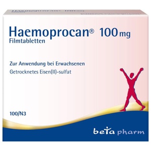 HAEMOPROCAN 100 mg Filmtabletten Produktbild