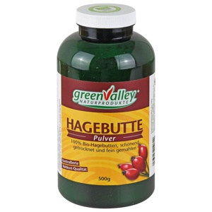 Hagebutten Pulver Bio greenvalley, 500 g Pulver Produktbild