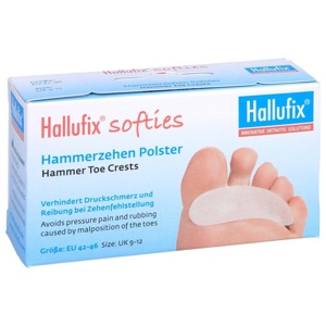HALLUFIX softies Hammerzehenpolster Gr.L 42-46 2 St Gelplatten Produktbild