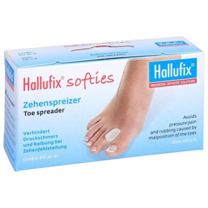 HALLUFIX softies Zehenspreizer Größe M 36-41 2 St Gelplatten Produktbild