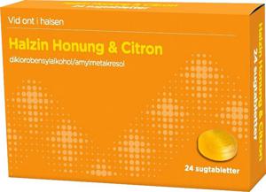 Halzin Honung & Citron Sugtablett Blister, 24tabletter produkt bild