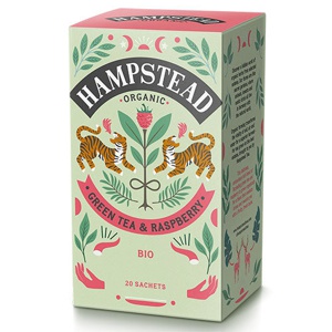 Hampstead Tea Grøn Te & Hindbær Økologisk   20 breve produktbillede