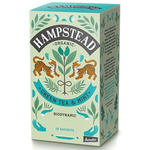 Hampstead Tea Grøn Te & Mint Økologisk Demeter   20 breve produktbillede