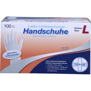 HANDSCHUHE Einmal Latex gepudert L Produktbild