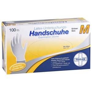 HANDSCHUHE Einmal Latex puderfrei M Produktbild