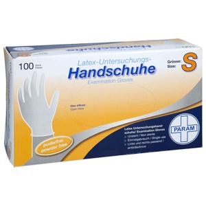 HANDSCHUHE Einmal Latex puderfrei S Produktbild