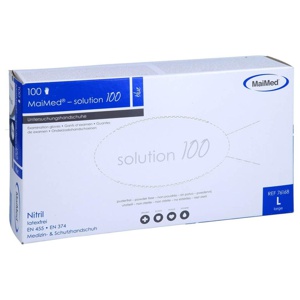 HANDSCHUHE Einmal Nitril L blau Produktbild