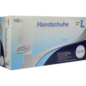 Handschuhe Einmal Vinyl gepudert L, 100 St Handschuhe Produktbild