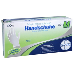 Handschuhe Einmal Vinyl puderfrei M, 100 St Handschuhe Produktbild