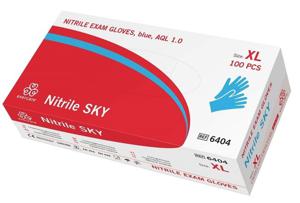 Handske us nitril evercare pf - XL SKY blå AQL 10 - 100 st produkt bild
