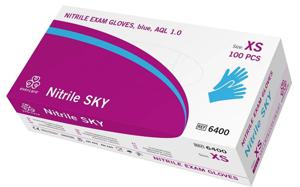 Handske us nitril evercare pf - XS SKY blå AQL 10 - 100 st produkt bild