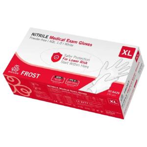 Handske us nitril evercare pf - XL SATIN vit AQL 10 - 150 st produkt bild