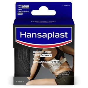 Hansaplast Sport Kinesiologie Tape 5 cm x 5 m schwarz, 1 St Bandage Produktbild
