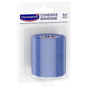 HANSAPLAST Fixierbinde selbsthaft.6 cmx4 m blau Produktbild