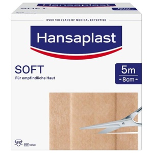 HANSAPLAST Soft Pflaster 8 cmx5 m Rolle Produktbild