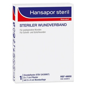 Hansapor steril Wundverband 6x7 cm, 1 St Verband Produktbild