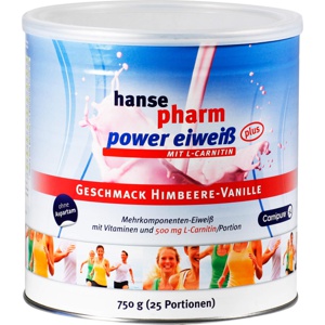 HANSEPHARM-Power-Eiweiss-plus-Himbeere-Vanille-Plv Produktbild