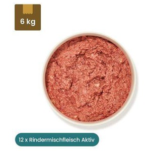 haustierkost.de Rindermischfleisch Aktiv Frostfutter 12 x 500 g Produktbild