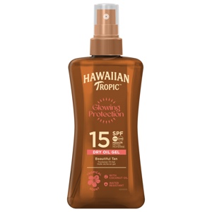 Hawaiian Tropic Glowing Protection Dry Spray Oil SPF15 - 200 ml produktbillede
