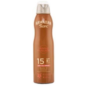 Hawaiian Tropic Glowing Protection Oil C-Spray SPF 15 - 177 ml produktbillede