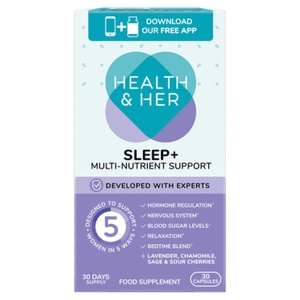 Health & Her Sleep+ Multi Nutrient Support Supplement 30 Capsules product image