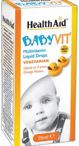 HealthAid BabyVit Multivitamin Drops Orange Flavour 25ml product image