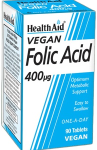 HealthAid Folic Acid 400mcg Tablets Pack of 90 product image