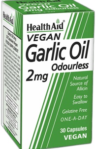 HealthAid Garlic Oil Odourless 2mg Capsules Pack of 30 product image