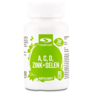 Healthwell A C D Zink+Selen 60 kapsler produktbillede