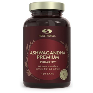 Healthwell Ashwagandha Premium 120 kapsler produktbillede