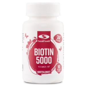 Healthwell Biotin 5000 90 kaps produkt bild