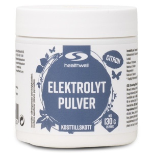 Healthwell Elektrolytpulver Citron 130 g produktbillede