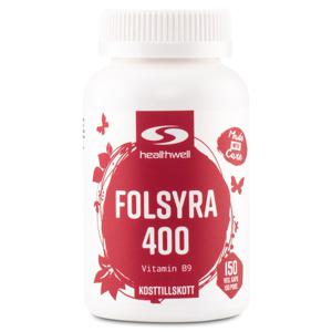 Healthwell Folsyra 400 150 kaps produkt bild