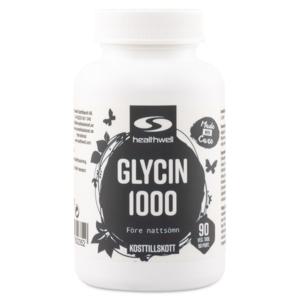 Healthwell Glycin 1000 90 tabl produkt bild