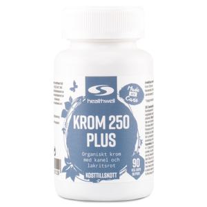 Healthwell Krom 250 Plus 90 kaps produkt bild