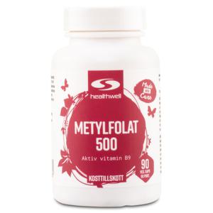 Healthwell Metylfolat 500 90 kaps produkt bild