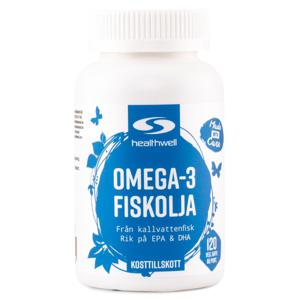 Healthwell Omega-3 Fiskolja 120 kaps produkt bild