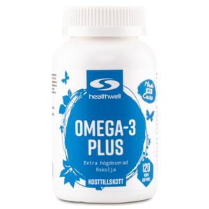 Healthwell Omega-3 Plus 120 kaps produkt bild