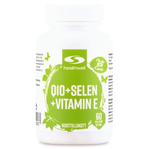 Healthwell Q10 + Selen + Vitamin E 60 kaps produkt bild