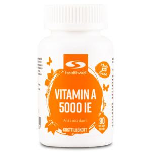 Healthwell Vitamin A 5000 IE 90 kaps produkt bild