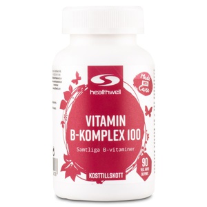 Healthwell Vitamin B-Kompleks 100 90 kapsler produktbillede
