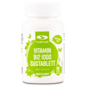 Healthwell Vitamin B12 1000 Sugtabletter 90 tabl produkt bild