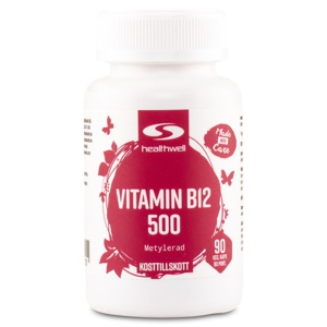 Healthwell Vitamin B12 500 Methyleret 90 kapsler produktbillede